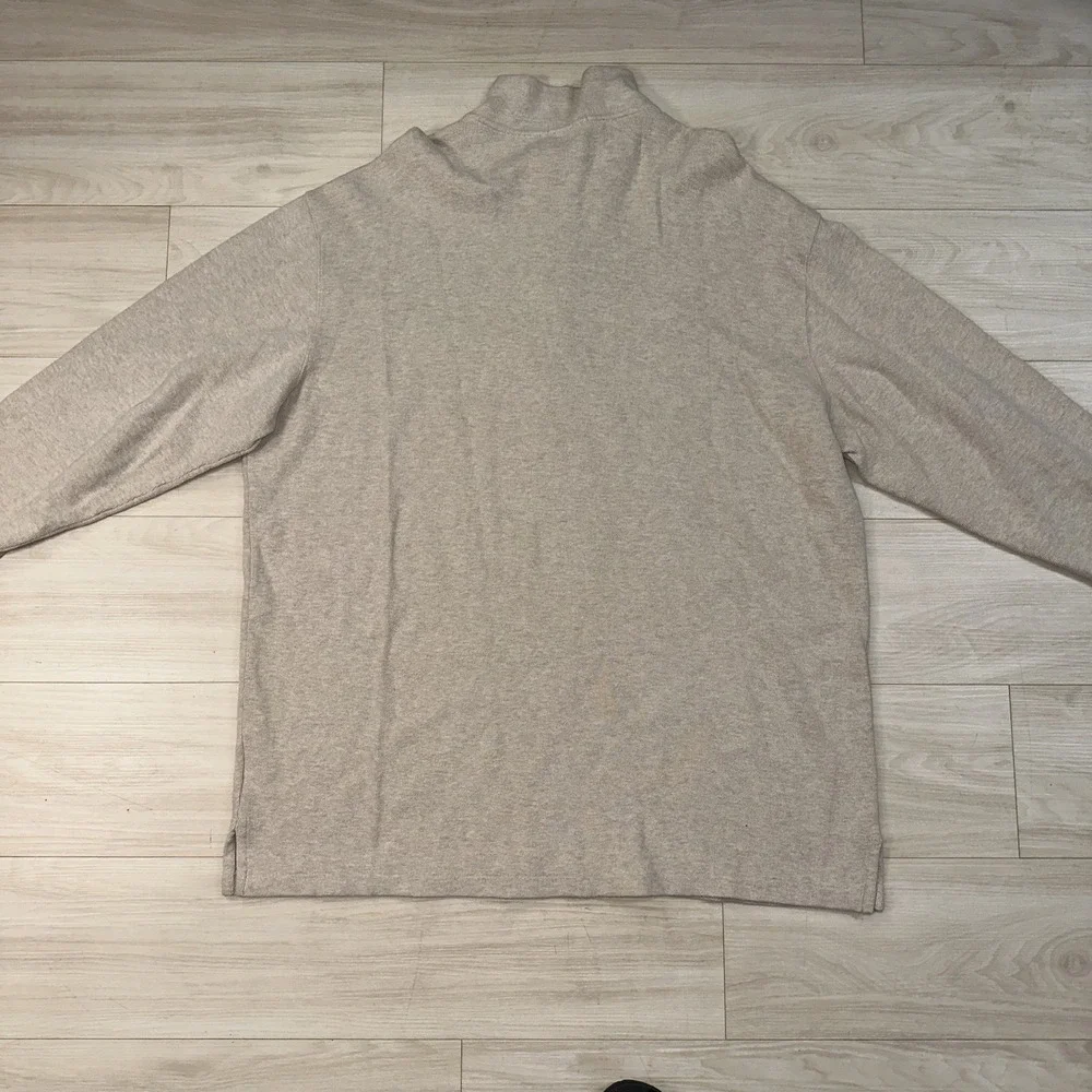 Polo Ralph Lauren Men's Quarter Zip Cream Sweater Size 3XLT Tall‎ Preppy Spring